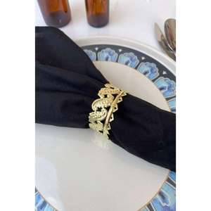 Servilleteros de latón con un acabado antiguo atemporal e ideales para bodas y banquetes y elegantes ajustes de mesa para el hogar - Product Image 5