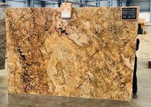 Superficie pulida de losa de granito de oro de Alaska de diseño moderno - Product Image 2
