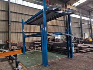 Dengshu 4 पोस्ट ट्रिपल कार पार्किंग लिफ्ट 2500KG CE अनुमोदित हाइड्रोलिक खड़ी गेराज ढेर पार्किंग लिफ्ट - Product Image 6