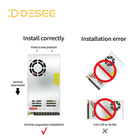 Fuente de Alimentación DESEE Serie LRS de 350W 12V CA-CC con Conmutación BIS, 88% de Eficiencia para Máquinas Industriales e Iluminación LED