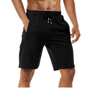 <b>Men's</b> <b>Shorts</b> Comfortable Cotton Workout <b>Shorts</b> Elastic Waist Running <b>Shorts</b> <b>With</b> <b>Zipper</b> <b>Pockets</b> - Product Image 1