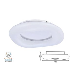 Moderna plafoniera a LED rotonda diametro CCT 460mm 32W telecomando dimmerabile 3 in 1 SKU-3967-illuminazione/ - Product Image 1