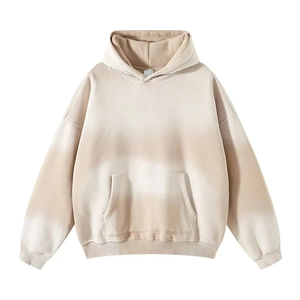 Chất Lượng Cao Đá Axit Rửa Kéo Hơn Đôi Nhiệt Hoodies Mặt Trời Faded Người Đàn Ông Tùy Chỉnh Pháp Terry Áo Len Áo Tại Nhà Máy Giá - Product Image 6