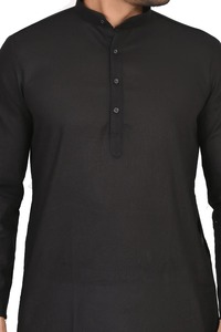 Kurta de algodón tradicional para hombre Kurta de algodón indio para hombre corto Kurta Casual de cintura media boda Kurta camisa - Product Image 3