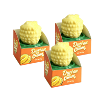 Vente directe usine – Glace au chocolat au lait saveur Durian, Pêche, Mangue, Citron, Raisin – Boîte de 12 pièces – Édition Spéciale – Offre Exceptionnelle