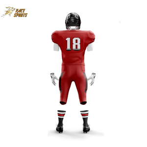 2024 Diseña tu propia sublimación roja Venta caliente Uniformes de fútbol americano más vendidos de alta calidad - Product Image 2