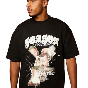 เสื้อยืดสตรีทผ้าฝ้าย100% ลายกราฟิกสำหรับผู้ชายเสื้อยืดโอเวอร์ไซส์ใช้ได้ทั้งชายและหญิงพิมพ์โลโก้ตามสั่งแบบวงแหวน - Product Image 2