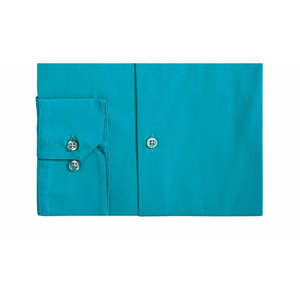 Camicia da Uomo Alfani Performance Stretch in Popeline 100% Cotone, Facile Manutenzione, Blu Tinta Unita, Vestibilità Slim, Anti-Piega, Taglie 15-32-33 - Product Image 3