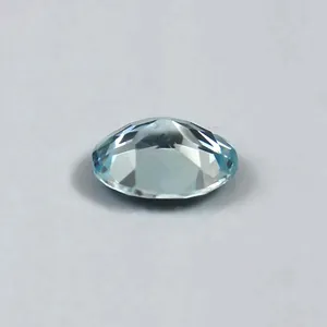 6x8MM aigue-marine ovale pierre précieuse à facettes coupe brillante aigue-marine naturelle pierre précieuse en vrac disponible en 6x4MM-8x10MM bleu aigue-marine - Product Image 2