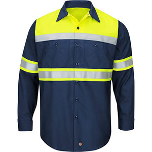 Venta al por mayor OEM de alta visibilidad de manga larga Hi Vis amarillo reflectante camisa de trabajo Impresión digital camisas de seguridad antibacterianas - Product Image 6