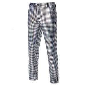 Nouveaux hommes luxueux paillettes à carreaux costume pantalon mode mâle danse fête tenue décontractée petit pantalon extensible - Product Image 4
