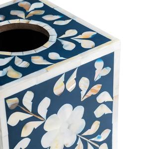 Modern Floral Design Square MDF Tissue <b>Box</b> Versatile Jewelry <b>Storage</b> Bin Mother Pearl Inlay Hot Selling Home Hotel Car <b>Decor</b> - Product Image 3