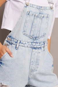 Mono Vaquero Clásico Informal y Moderno para Mujer, Simple, Transpirable, Ecológico, Ropa de Calle Cómoda, Overol con Decoración de Botones - Product Image 6