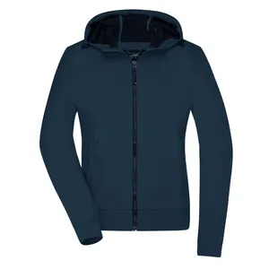 Custom Ladies' Hooded Softshell Raincoat Premium Ladies' Merchandising <b>Jacket</b> - Product Image 4