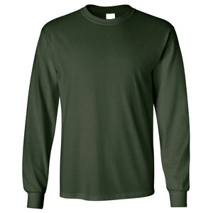 Color verde para hombre en blanco Ultra algodón y mezcla sudadera Lisa cuello redondo manga larga sudadera - Product Image 1
