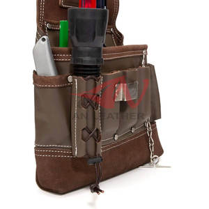 Sac à outils pour électricien en cuir de qualité supérieure, dernière édition, structure robuste avec organisation avancée des outils - Product Image 4