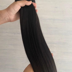 Tissage de cheveux humains indiens 100% naturels et lisses |   Cheveux vierges Remy |   Aucun traitement chimique |   Machine à double trame |   Toutes les couleurs | - Product Image 3