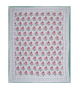 Edredón Rosa Reversible Hecho a Mano Jaipuri Gasa de Algodón Orgánico Bloque de Mano de Alta Calidad Impreso Razai - Product Image 5