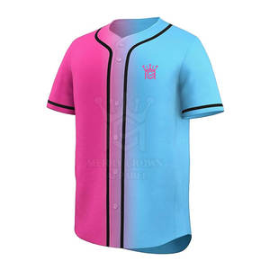 Jersey de béisbol con botones de fabricante de Pakistán Jersey de béisbol de color sólido Jersey de béisbol - Product Image 3