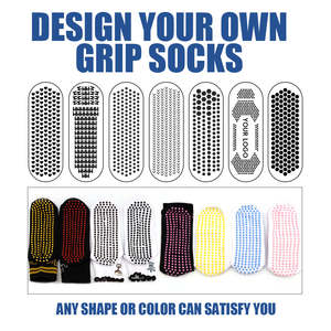 Chaussettes de Pilates personnalisées en coton tricoté avec logo brodé, antidérapantes, pour yoga, Pilates, barre, vente en gros d'usine au Vietnam - Product Image 6