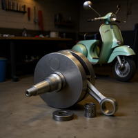 Pinasco Nouveau Vilebrequin de Remplacement en Acier pour Scooter, Compatible avec le Compartiment Moteur et les Roulements, Fabriqué en Italie