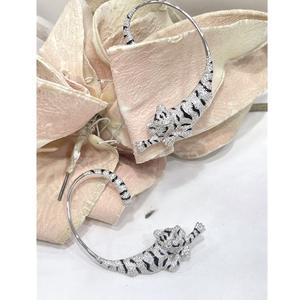 Fashionable <b>Silver</b> Statement Cz <b>Ear</b> <b>Cuff</b> For Women And Girls for Evening Looks for Party Wear Fashion Collection - Product Image 1