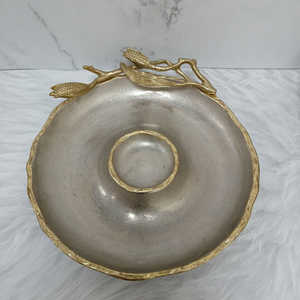 Design de terrain de golf Artisanat Puce en métal en aluminium de haute qualité et bol d'immersion Argent poli fini - Product Image 2