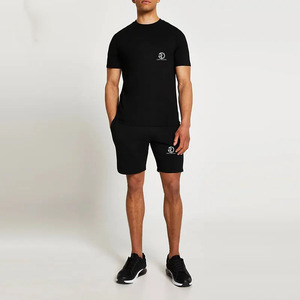 Men's Summer Hip Hop Casual Sports Track Sweat suit Plain Print 3D Pattern T Shirt <b>Short</b> Set Athletic Sports Style - Product Image 3