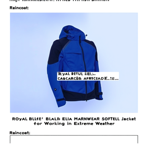 Veste Softshell Elka bleu royal/noir pour travailler par temps extrême - Product Image 2