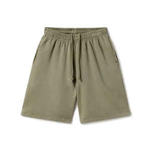 New Arrival <b>Men's</b> Acid Wash <b>Shorts</b> 100% Cotton French Terry Fleece Customizable High Street Vintage Washed <b>Shorts</b> - Product Image 1