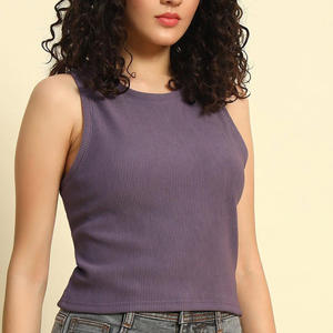 Camiseta sin mangas deportiva suave para correr, transpirable, personalizada, venta al por mayor, camisetas sin mangas para mujer, acepta piezas con logotipo personalizado, cuello redondo - Product Image 4