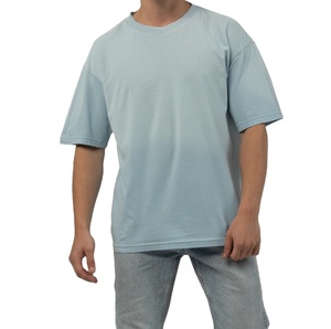 Alta calidad Vintage peso pesado 180 gramos cuello redondo Sun Faded camiseta suelta hombro caído de gran tamaño liso lavado camisetas - Product Image 1