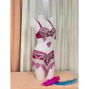 Vente chaude Performance professionnelle porter des Costumes de danse du ventre perlés dos nu de haute qualité - Product Image 2