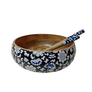 Cuenco de madera personalizable para servir con cuencos redondeados de diseño clásico para mesa de comedor Cuenco de artículos de comedor con acabado esmaltado de madera de acacia - Product Image 2