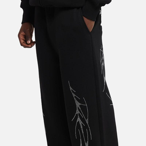 Pantalones Deportivos de Lona con Pedrería para Hombre, Cintura Elástica, Corte Medio, Bajo MOQ, Precio Bajo, Alta Calidad, Servicio OEM, Logotipo Personalizado - Product Image 6