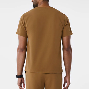 ชุดสูทสครับสำหรับผู้ชายชุดเครื่องแบบพยาบาลและหมอสีทึบใส่สบายชุดสครับสไตล์สตรีทแวร์ - Product Image 6