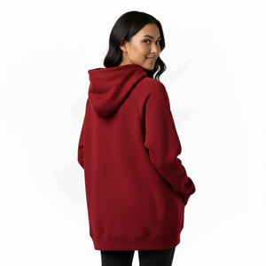 เสื้อฮู้ดดี้ผู้หญิงแบบสั่งทำ ผ้าฟลีซหนานุ่ม ทรงหลวม รับผลิตแบบ OEM ขายส่งสำหรับการสั่งซื้อจำนวนมาก - Product Image 4