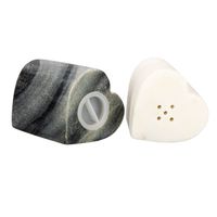 Stilvolles Salz- und Pfefferstreuer-Set aus Naturstein, langlebig, einfach zu verwenden, perfekt für Essen und als Geschenk, heiß begehrt, in Eiform.