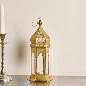 Linterna de aluminio para tumbas con motivo de hojas, colores personalizados, decoración interior y exterior para el hogar y el jardín, diseño clásico relámpago - Product Image 2