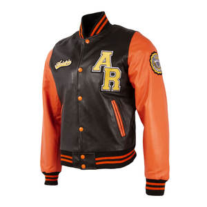 Veste universitaire en cuir de haute qualité manches en cuir et veste de Baseball en laine 2025 veste universitaire sororité universitaire - Product Image 2