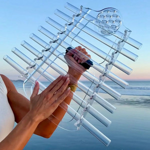 Arpa de cristal de cuarzo cósmico personalizada al mejor precio, arpa de cuarzo curativa con sonido de 8 tubos - Product Image 1