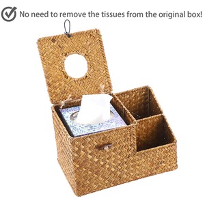 Caja de Almacenamiento Decorativa Tejida en Forma de Cubo, Caja de Almacenamiento Hecha a Mano, Ecológica, Natural, Decoración para el Hogar, Venta al por Mayor desde Vietnam - Product Image 4