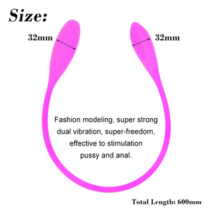 Rechargeable Dual <strong>Vibrator</strong> 7 Speeds Double Head G-Spot Jump <strong>Egg</strong> <strong>Bullet</strong> Dildo <strong>Vibrator</strong> Anal Butt Plug for Couple Lesbian Flirting
