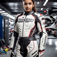 Traje de cuero de motocicleta de dos piezas personalizado para niños, tamaño y ajuste a medida, colores, posicionamiento de armadura, logotipos y parches personalizados