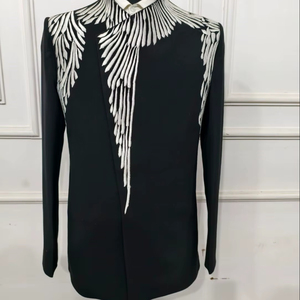 Último diseño novio boda hombres trajes 2 piezas ajustados boda hombres trajes 2 piezas para hombres personalizables para adultos - Product Image 1