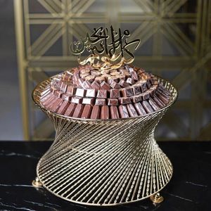 Bandejas de Metal de lujo modernas personalizadas Bandeja decorativa segura multifuncional para bodas y Ramadán en varios colores - Product Image 5