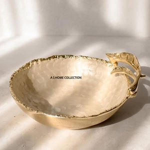 Recipiente de metal de aluminio de acero inoxidable con mango de metal dorado para servir nueces y dátiles para alimentos secos de nuevo diseño - Product Image 6