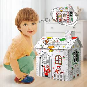 Juguete <span class=keywords><strong>de</strong></span> Papel para Pintar en 3D, <span class=keywords><strong>Casa</strong></span> <span class=keywords><strong>de</strong></span> Muñecas Grande para Niños, Manualidades <span class=keywords><strong>de</strong></span> Cartón Pintado, Graffiti, Regalo <span class=keywords><strong>de</strong></span> Navidad - Product Image 2