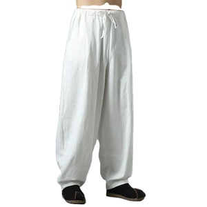 Baggy Cotton Linen Pants Men Casual Wide leg <b>Oversize</b> <b>Jogger</b> Trousers Vintage Drawstring Sport Sweatpants Male 2026 - Product Image 5