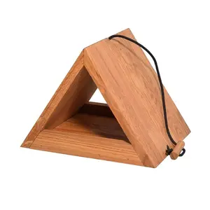 High Quality Handcrafted Eco Friendly Pure Wooden Bird House Water Resistance for Garden Balcony Hanging